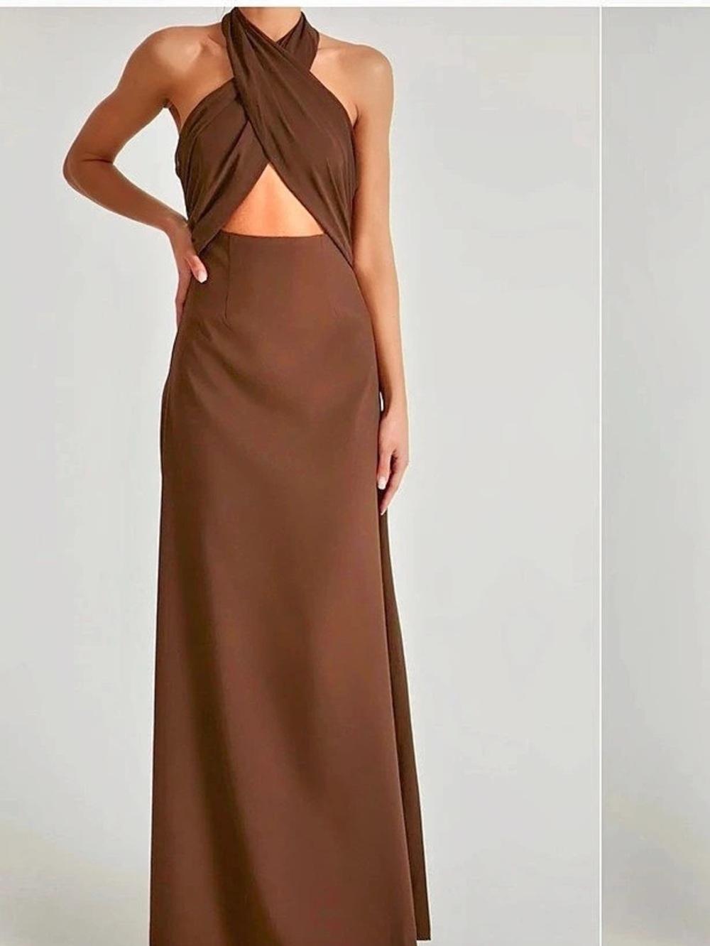 Charcoal Sara Maxi Dress Chocolate Maxi Dress Size 10 NWT